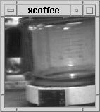 A picture of the Trojan Room coffee pot , displayed in the XCoffee viewer.